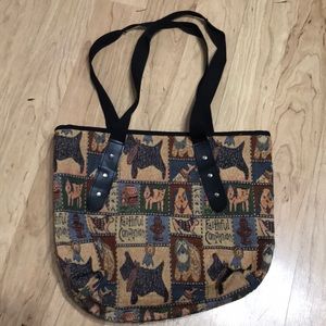 Free with purchase Faithful companions dog tapestry tote bag